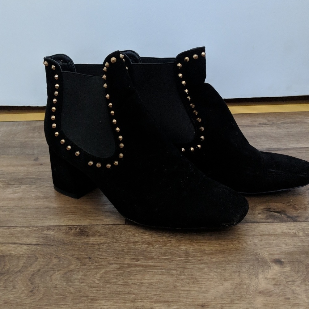 ASOS Black Gold Studded Booties